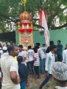 हाथी बाजार की ताजिया कर्बला में सुपुर्द-ए-खाक, अकीदतमंदों की उमड़ी भीड़