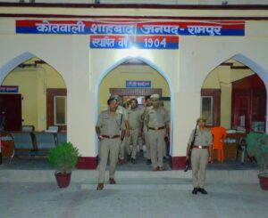 अपर पुलिस अधीक्षक, रामपुर द्वारा किया गया थाना शाहबाद व चौकी ढकिया का औचक निरीक्षण ।