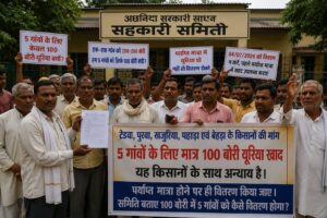 5 गांवों के लिए सिर्फ 100 बोरी यूरिया! किसानों में आक्रोश, वितरण रोकने की मांग