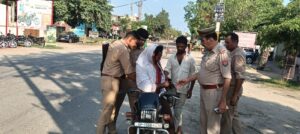 थाना रामराज पुलिस टीम ने भारतीय स्टेट बैंक पर चलाया चेकिंग अभियान।