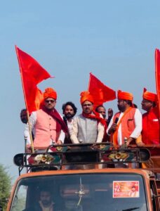 सरदार पटेल संगठन द्वारा किया गया क्षत्रपति शिवाजी महराज की पावन जयंती पर भगवा यात्रा काआयोजन ।
