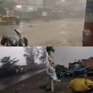गोण्डा में तेज हवाओं के साथ मूसलाधार बारिश ,बिजली हुई गुल
