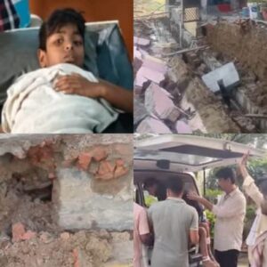 महराजगंज: बारिश के बाद बाउंड्री वॉल ढही, मलबे में दबकर 11 वर्षीय किशोर गंभीर रूप से घायल