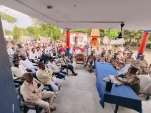 दुर्गा पूजा-दशहरा को लेकर मोतीगंज थाने में पीस कमेटी बैठक, थानाध्यक्ष ने दिया शांति का संदेश